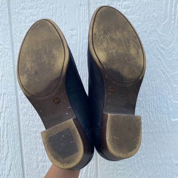 Lucky Brand Burklee Ankle Booties Side Zip Leather Black Size 10 - Picture 9 of 9